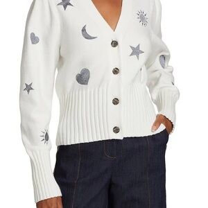 Cinq a Sept Hearts & Stars Cardigan. Brand new, never worn.